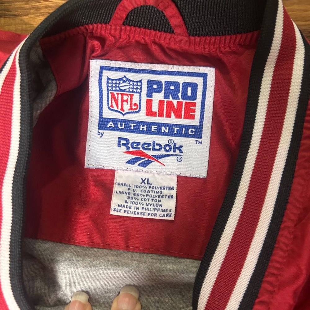 Reebok Cardinals NFL Pro Line Pullover Jacket Vintage Football‎ XL - Picture 5 of 8